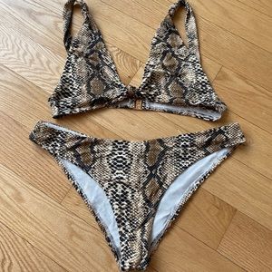 Snake print bikini set